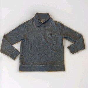 Pendleton Surf Pullover Sweatshirt Mens Large Blue Shawl Collar Beach